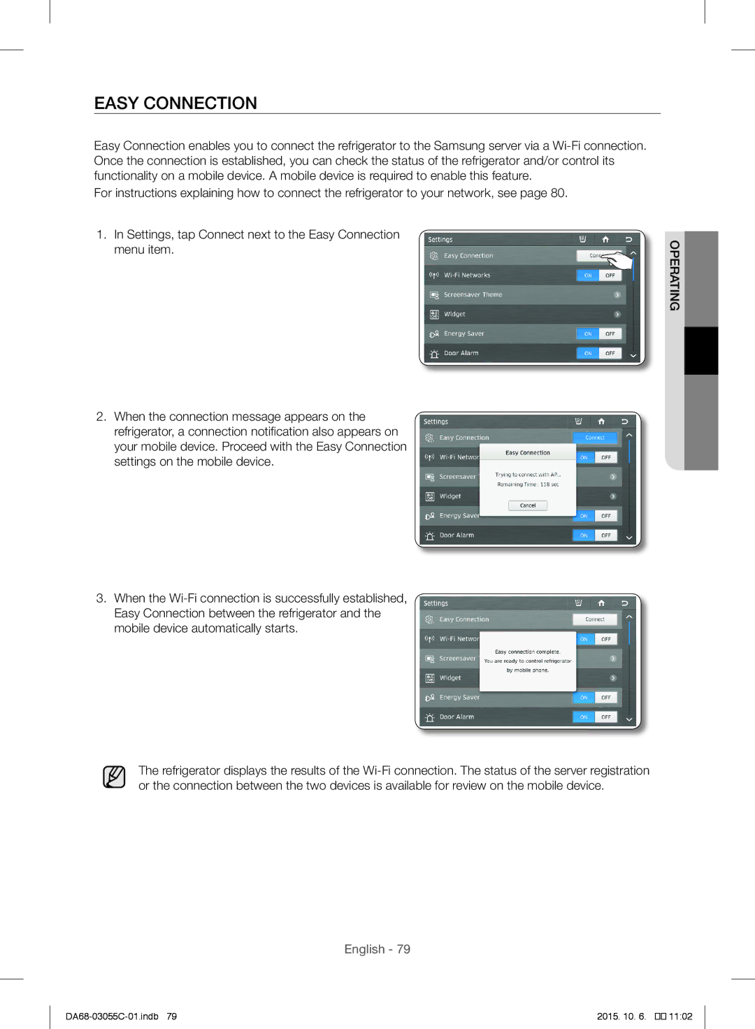 Samsung RF28HMELBSR/ML manual Easy Connection 