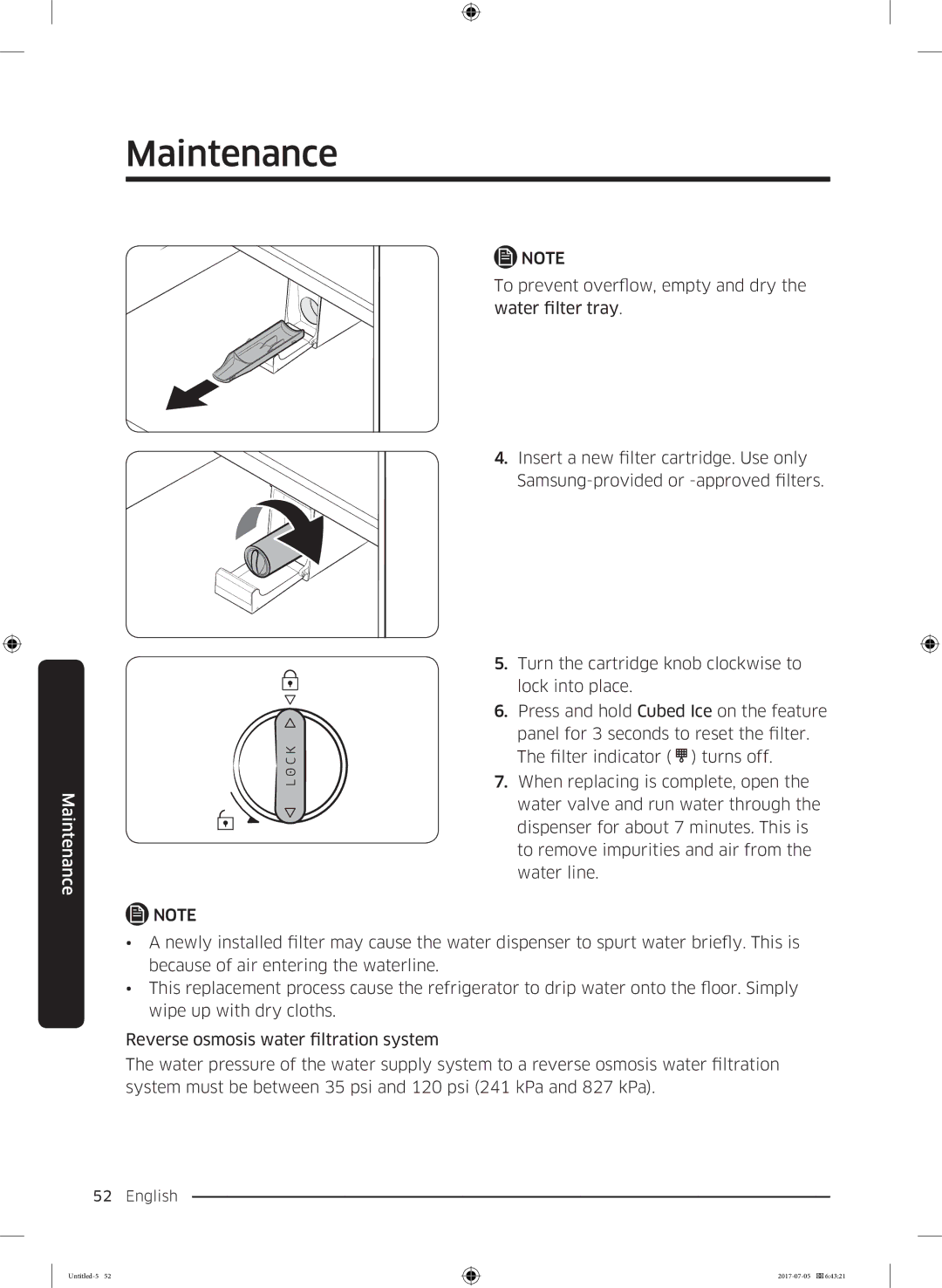 Samsung RF28K9070SR/ML manual Maintenance 