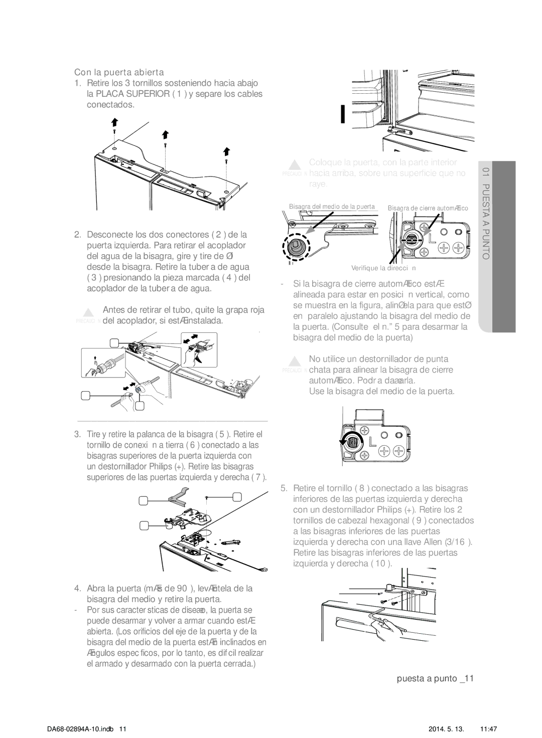 Samsung RF31FMESBSR user manual Con la puerta abierta 