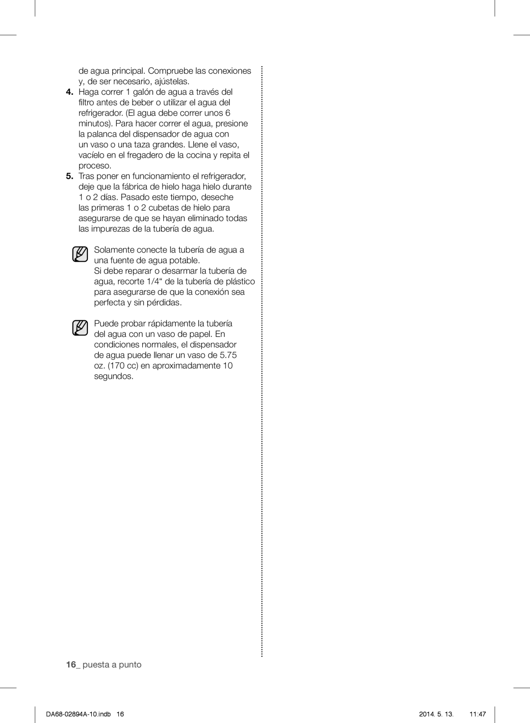 Samsung RF31FMESBSR user manual 16_ puesta a punto 