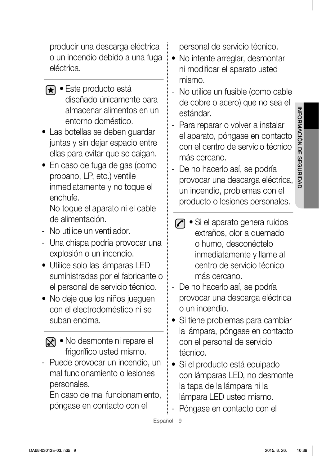 Samsung RF34H9950S4/ES manual Póngase en contacto con el 