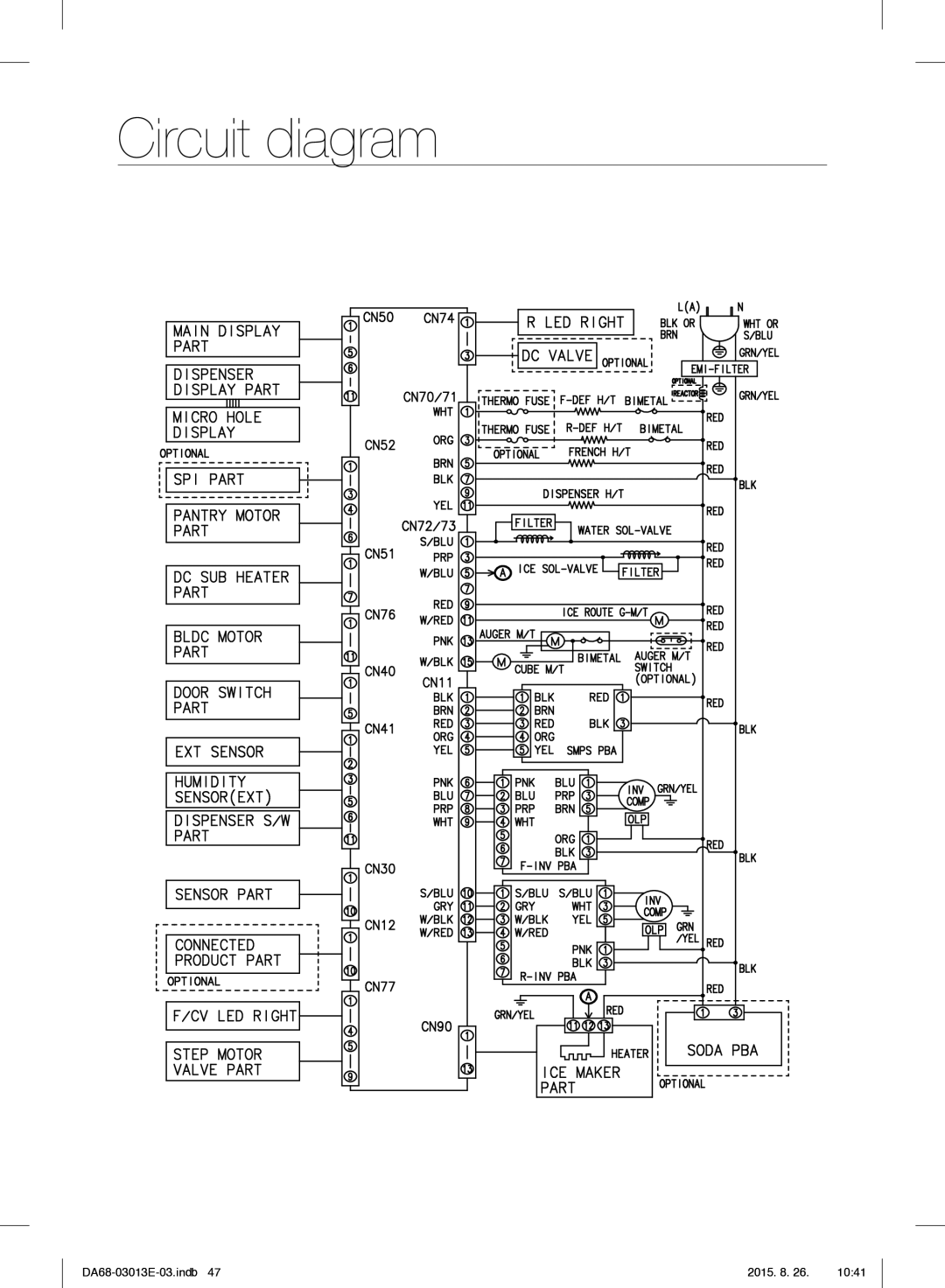 Samsung RF34H9950S4/ES manual Circuit diagram 