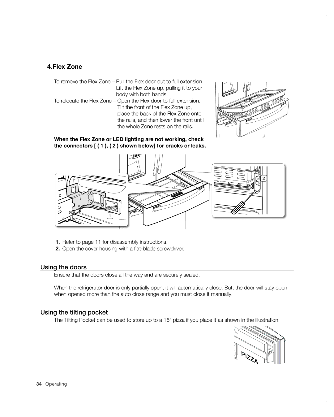 Samsung RF4287HARS user manual Using the doors 