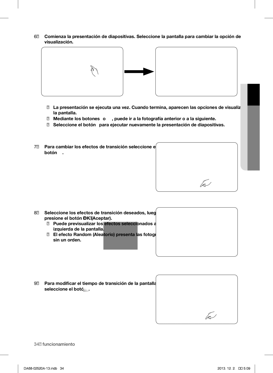 Samsung RF4289HAR user manual Funcionamiento 