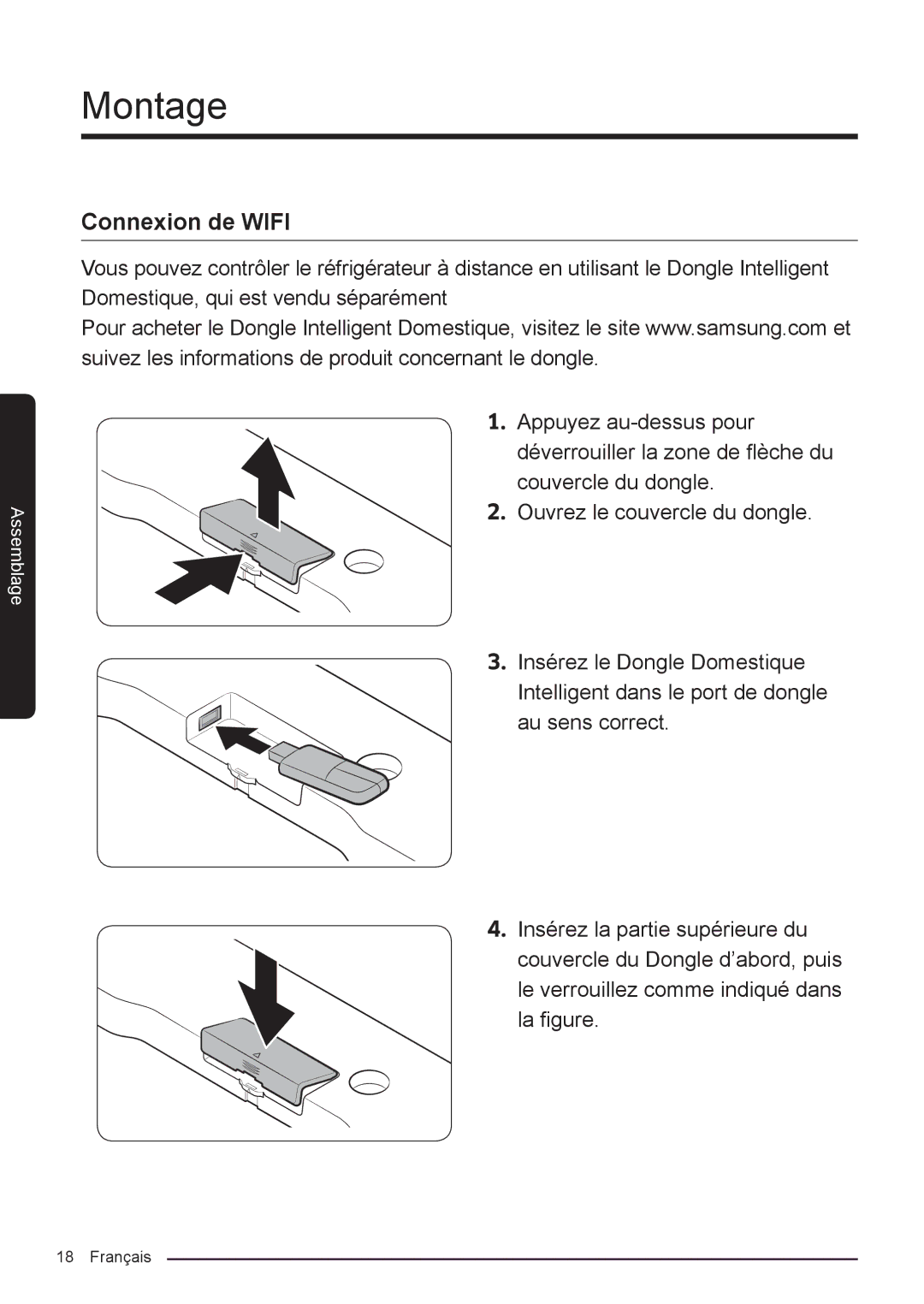 Samsung RF50K5920S8/EF manual Connexion de Wifi 