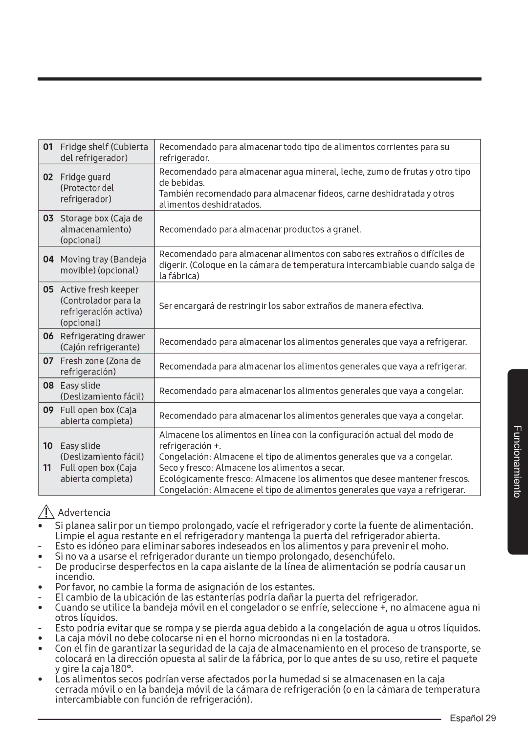 Samsung RF50K5920S8/ES manual De bebidas 