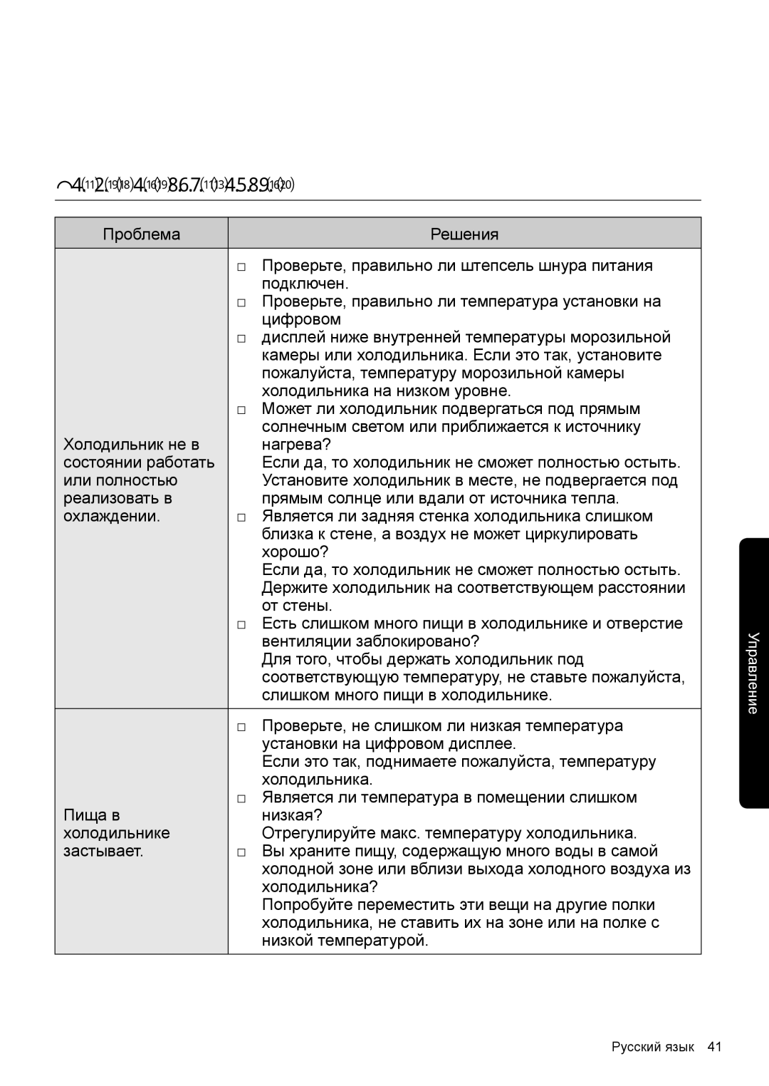 Samsung RF50K5961DP/WT, RF50K5920S8/WT manual Анализ неисправностей 