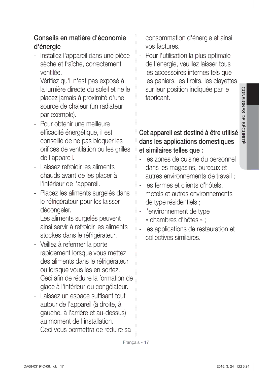 Samsung RF56J9041SR/EG manual Consommation dénergie et ainsi vos factures 