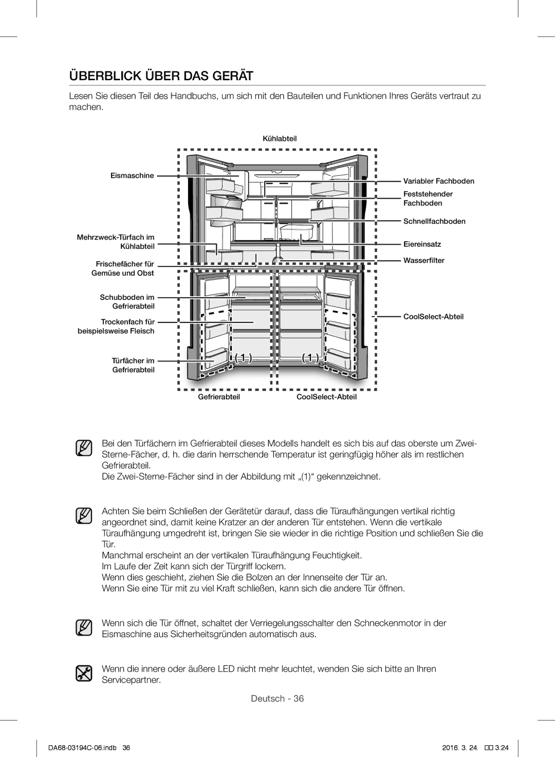 Samsung RF56J9041SR/EG manual Überblick Über DAS Gerät 