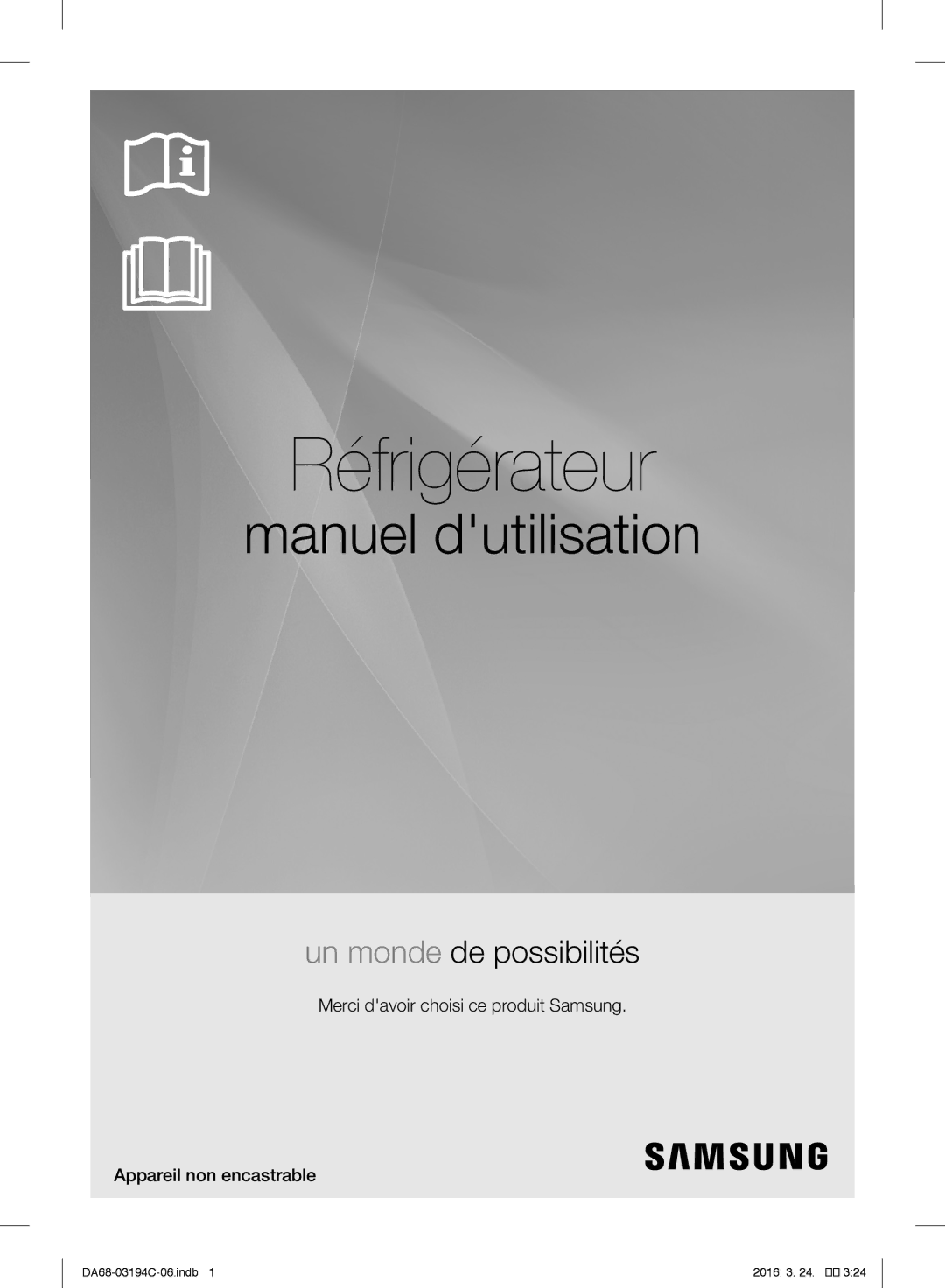 Samsung RF56J9041SR/EG manual Réfrigérateur 