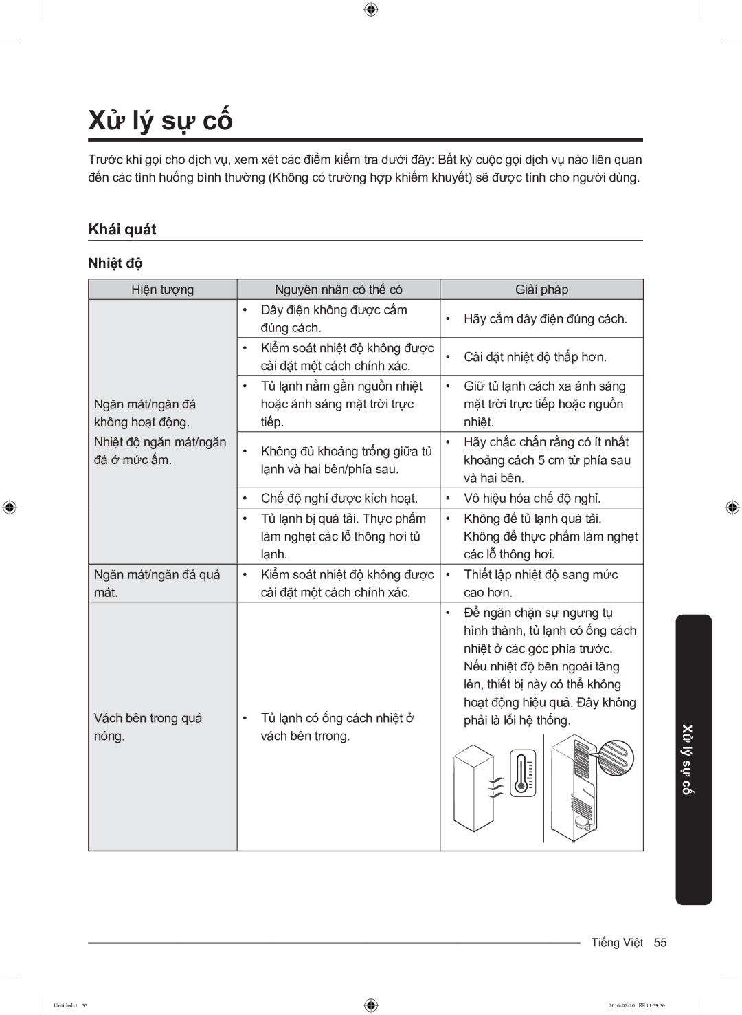 Samsung RF56K9041SG/SV manual Khái quát, Nhiệt độ 