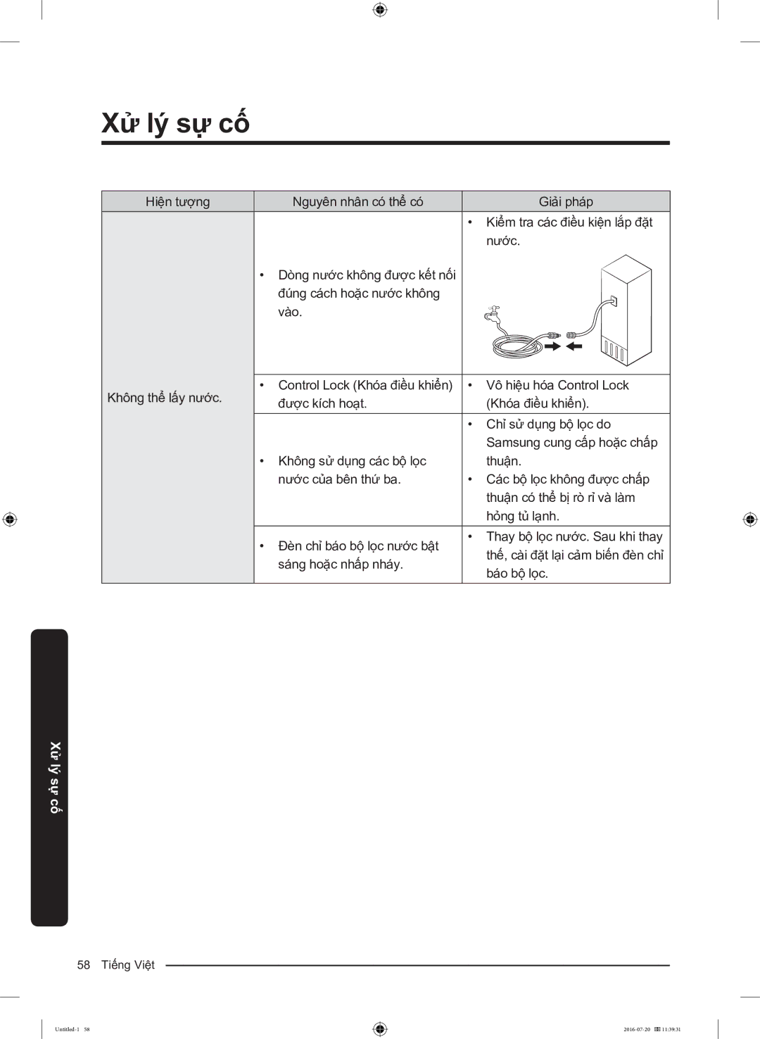 Samsung RF56K9041SG/SV manual Hiện tượng 