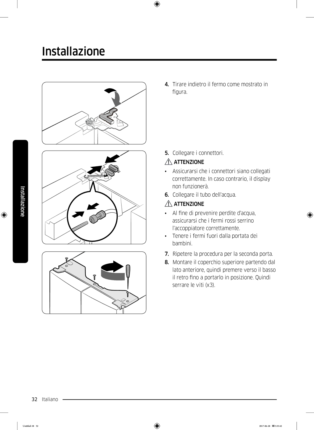 Samsung RF56K9041SR/ES manual Installazione 