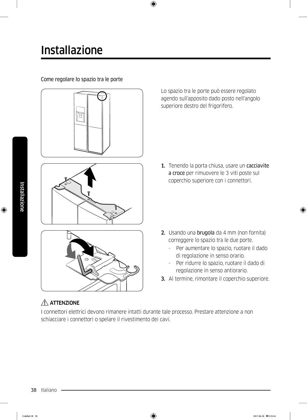 Samsung RF56K9041SR/ES manual Installazione 