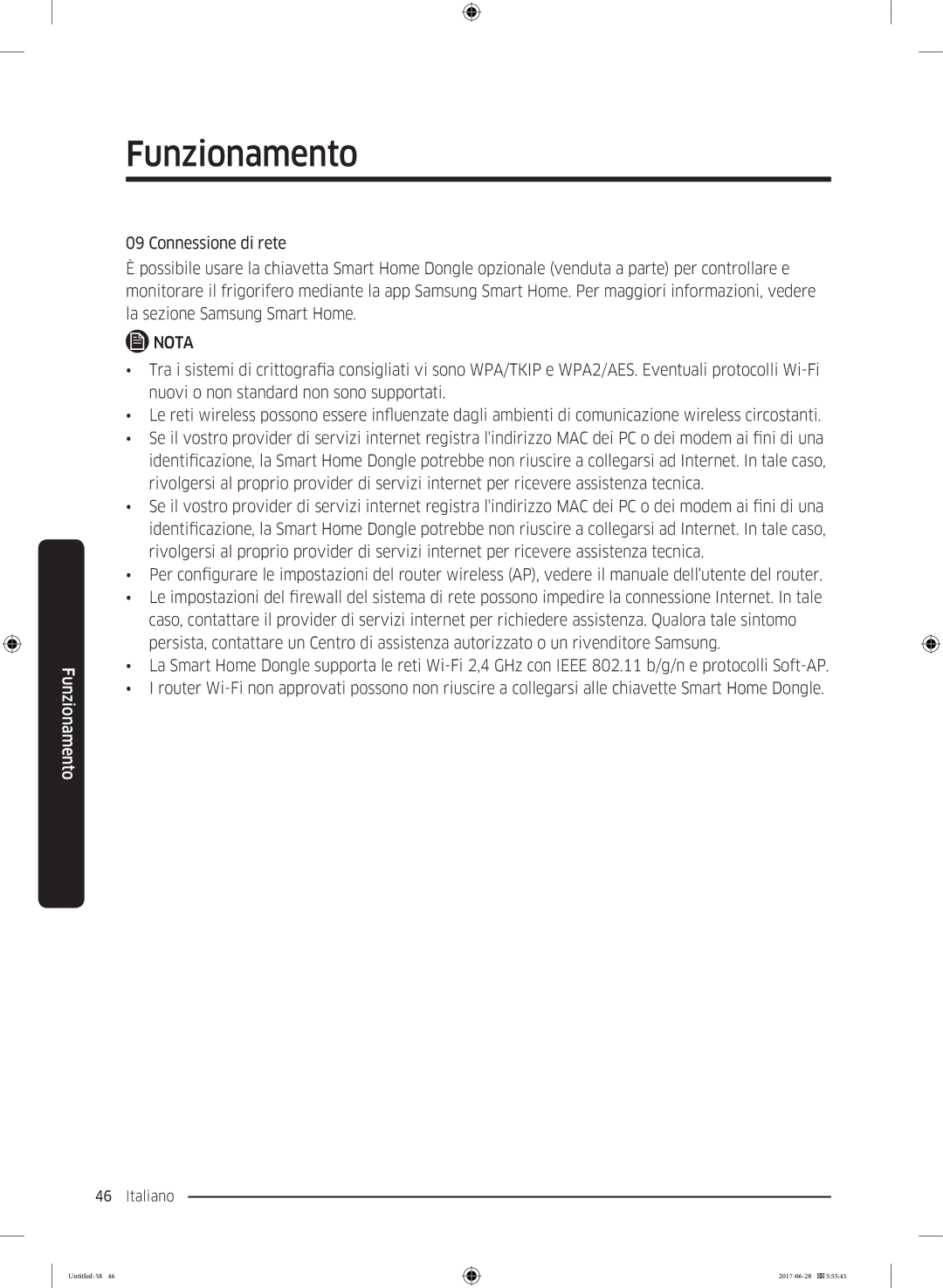 Samsung RF56K9041SR/ES manual Funzionamento 