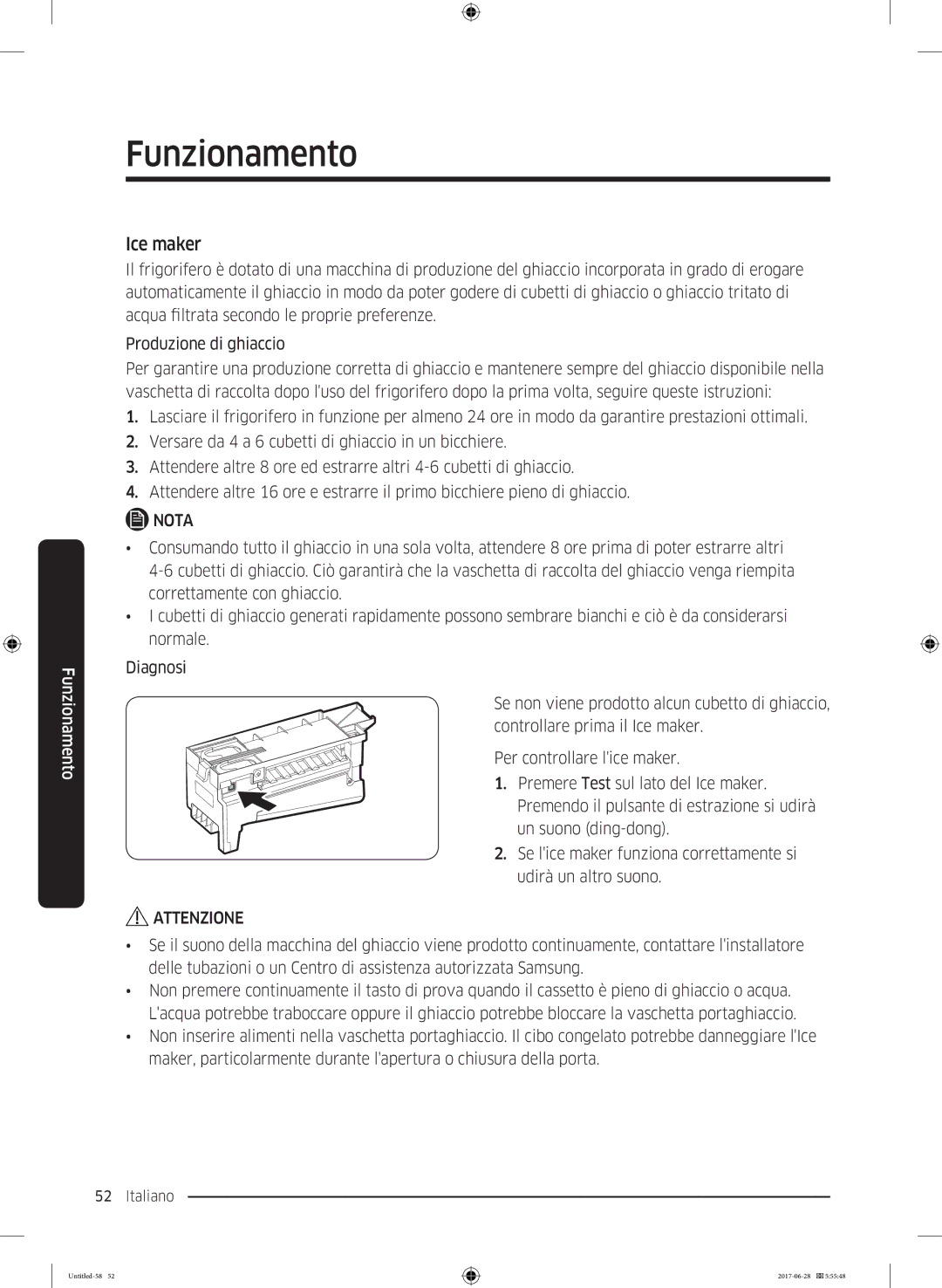 Samsung RF56K9041SR/ES manual Ice maker 