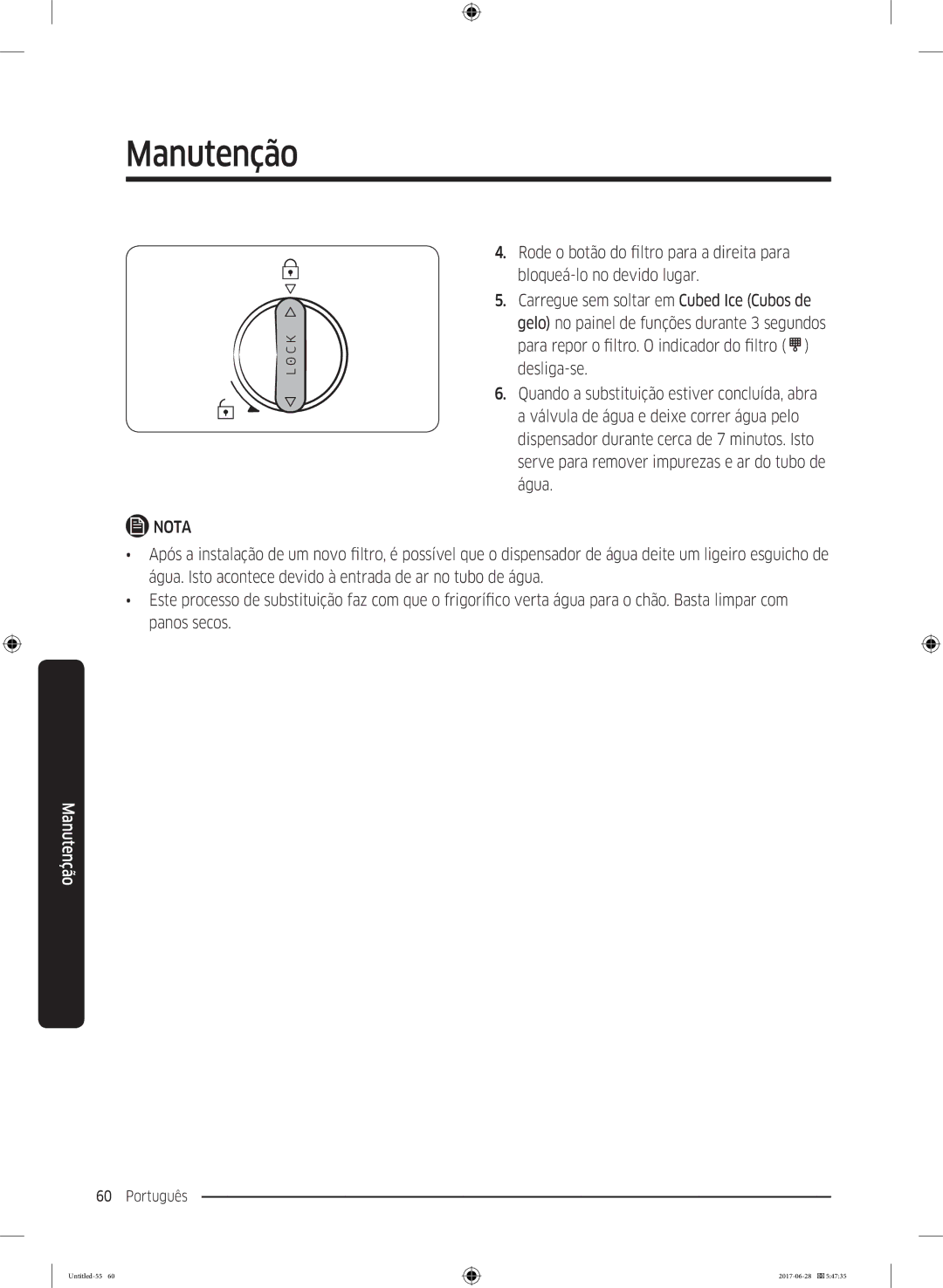 Samsung RF56K9041SR/ES manual Manutenção 