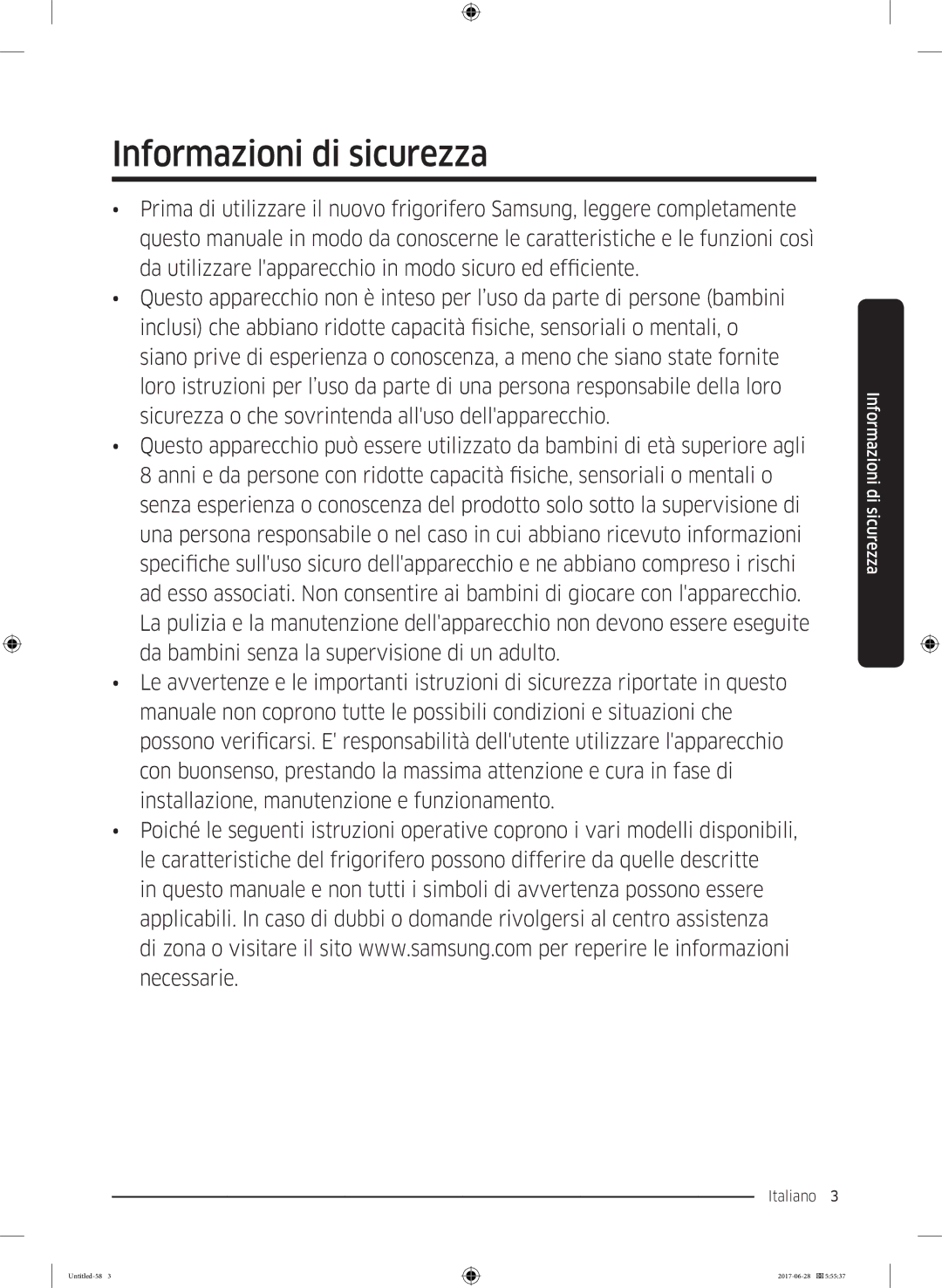 Samsung RF56K9041SR/ES manual Informazioni di sicurezza 