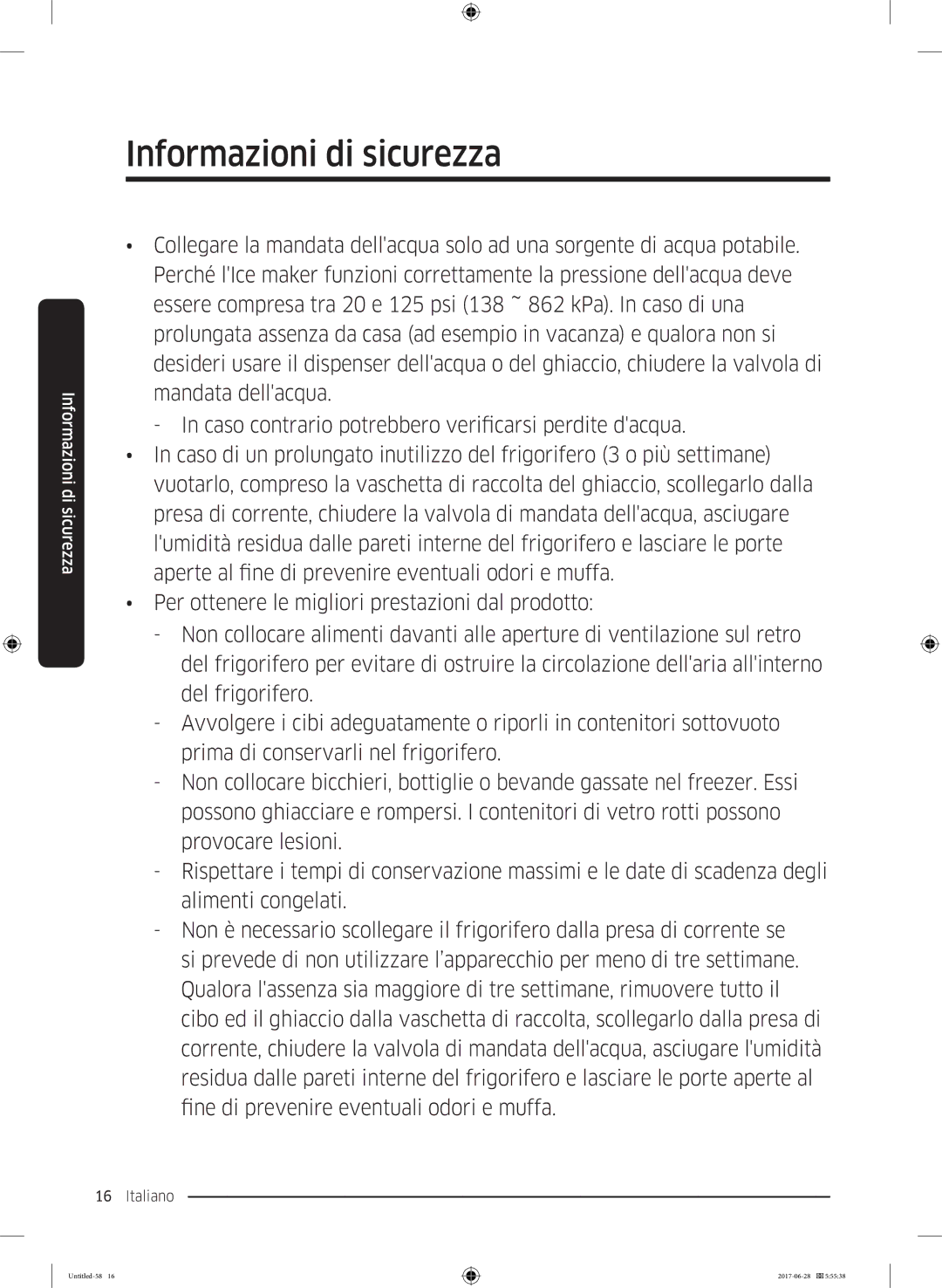 Samsung RF56K9041SR/ES manual Informazioni di sicurezza 