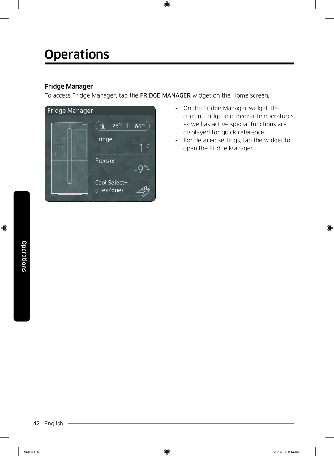 Samsung RF56K9540SR/EU manual Fridge Manager 