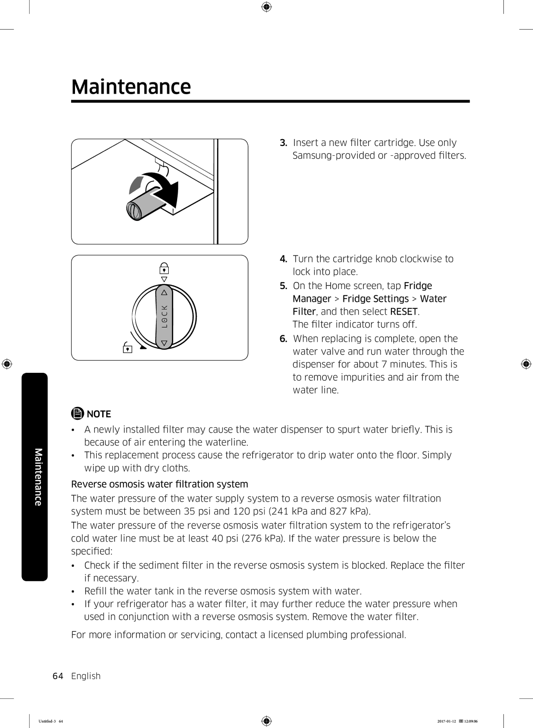 Samsung RF56K9540SR/EU manual Maintenance 