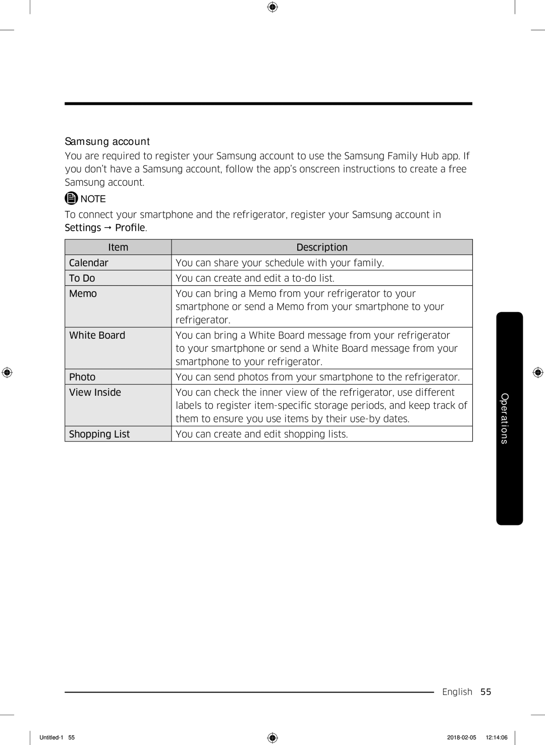 Samsung RF56N9740SR/EF manual Samsung account 