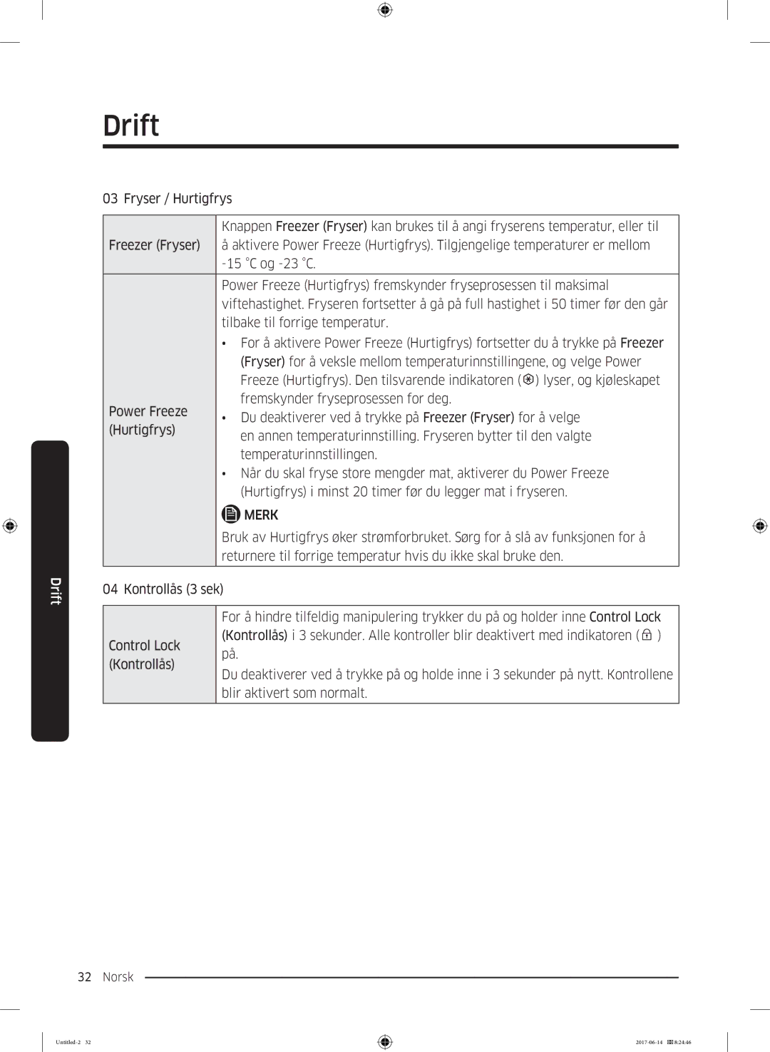 Samsung RF60J9020WZ/EE manual Drift 