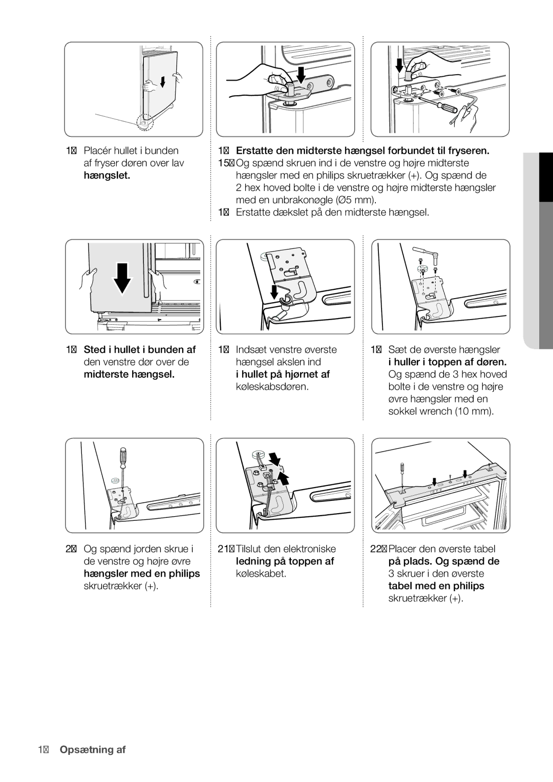 Samsung RF62HEPN1/XEE, RF62QEPN1/XEE manual 18 Opsætning af 