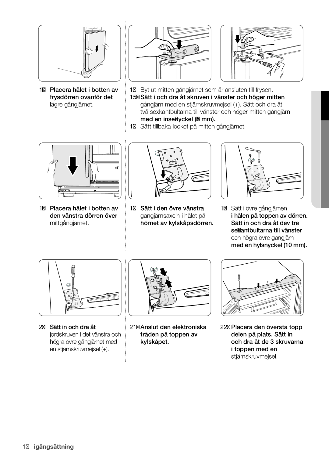 Samsung RF62HEPN1/XEE, RF62QEPN1/XEE manual 18 igångsättning 