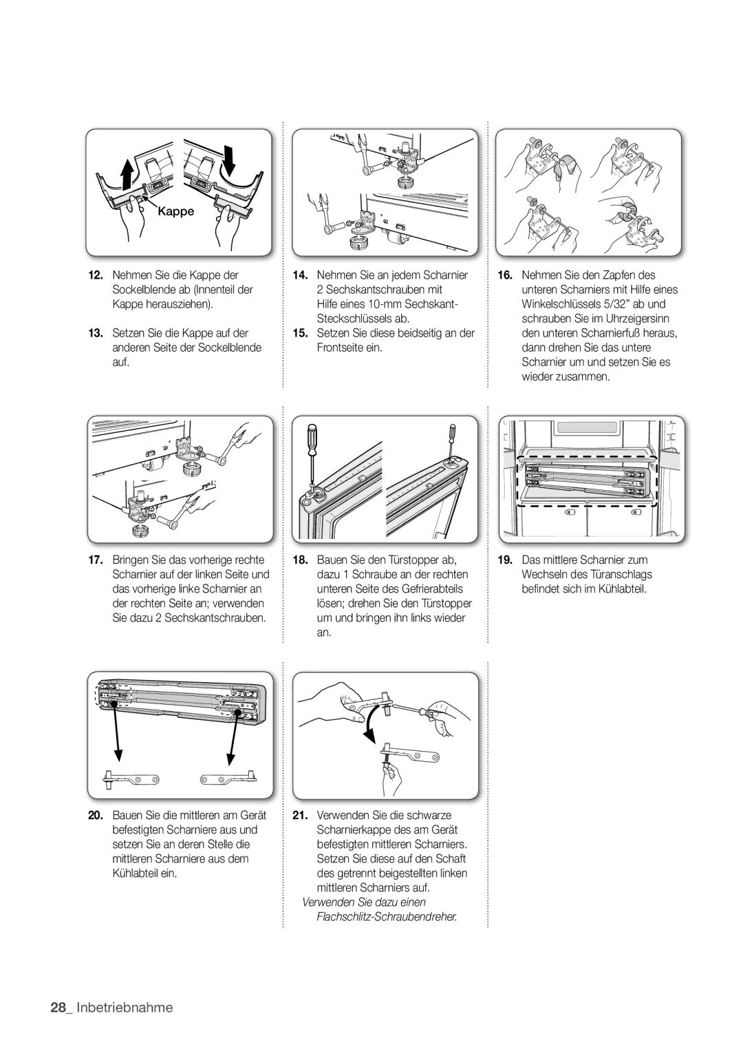 Samsung RF62HEPN1/XEF manual Inbetriebnahme 