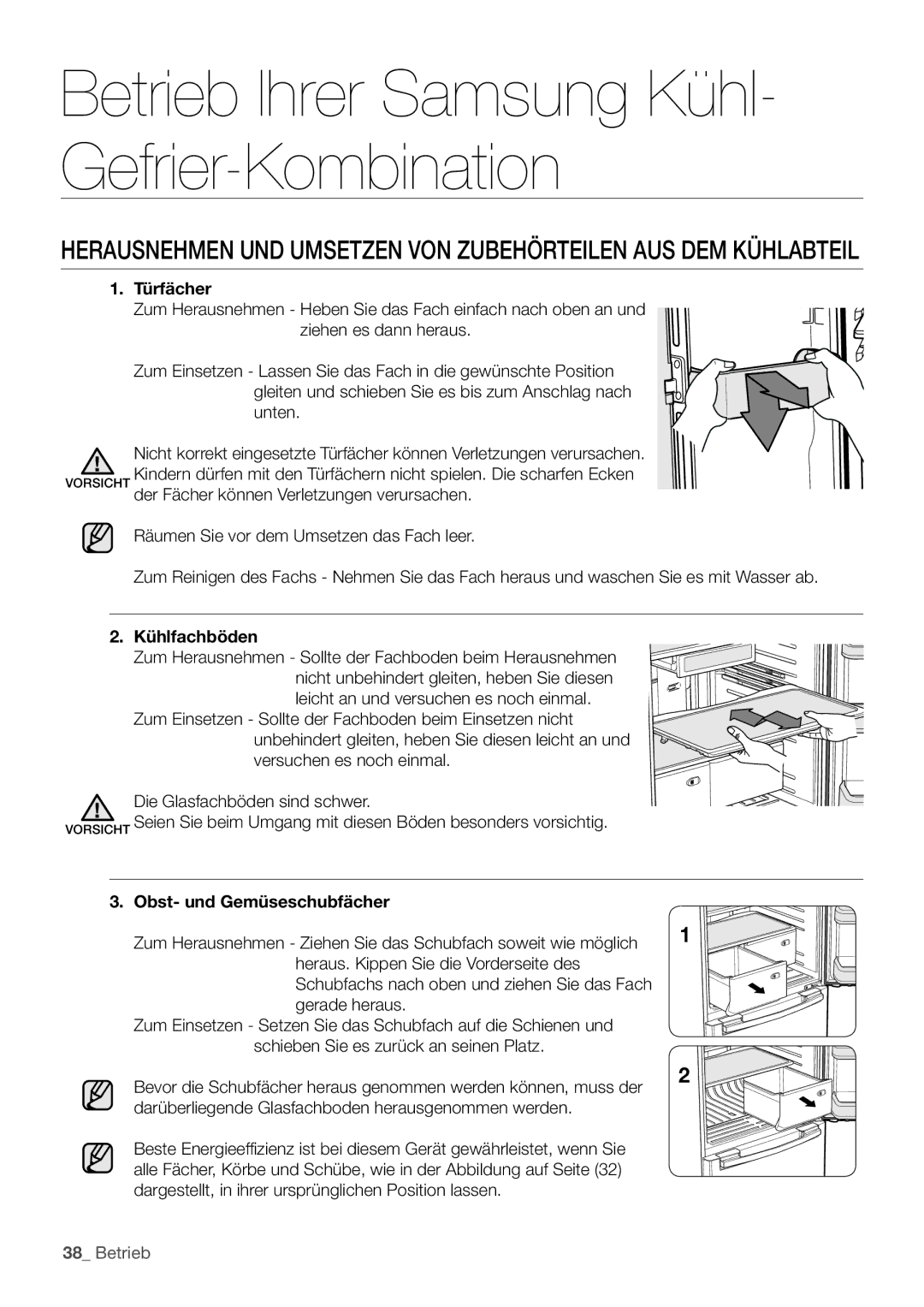 Samsung RF62HEPN1/XEF manual Türfächer 