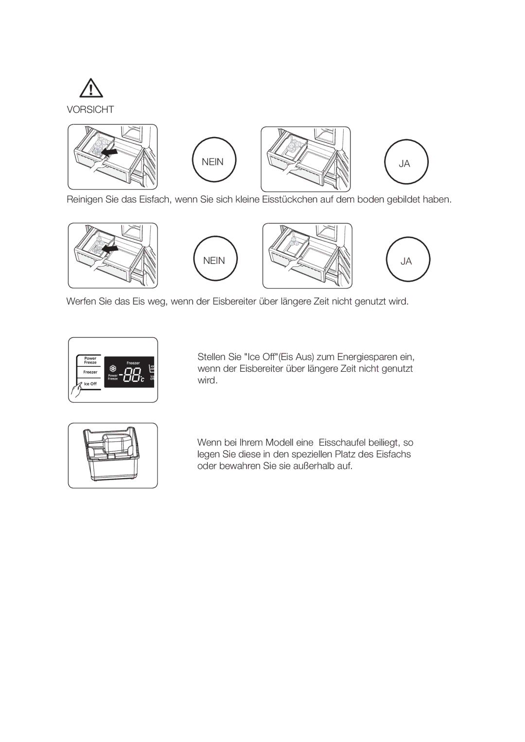 Samsung RF62HEPN1/XEF manual Vorsicht Nein 