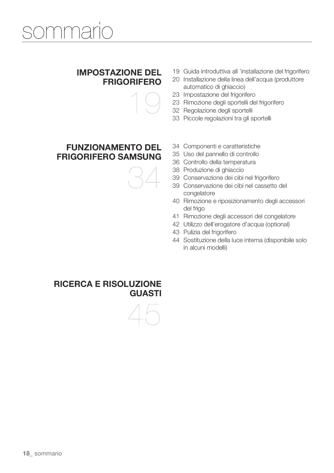 Samsung RF67VBPN1/XES, RF62UBRS1/XES, RF62UBPN1/XES manual Sommario 