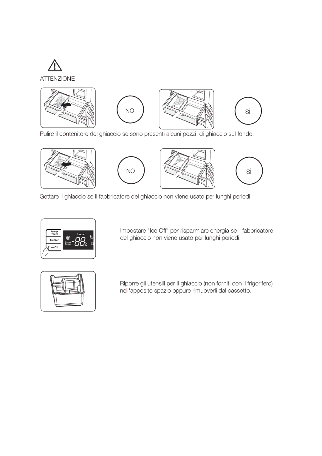 Samsung RF62UBRS1/XES, RF67VBPN1/XES, RF62UBPN1/XES manual Attenzione 