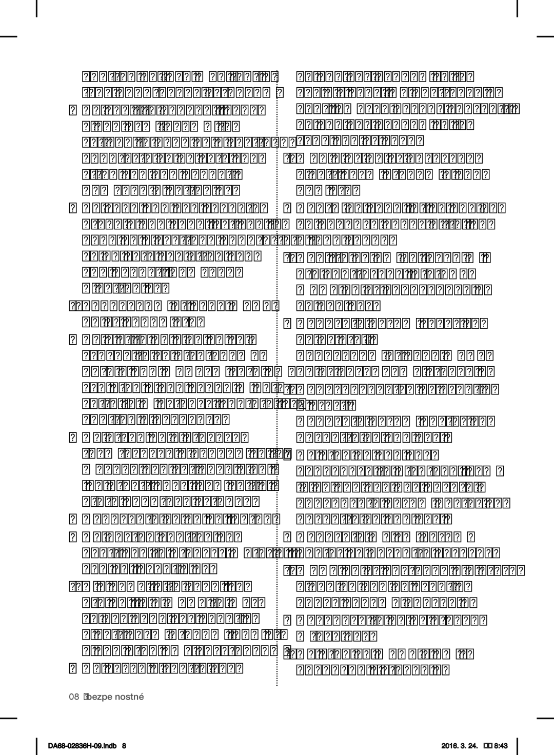 Samsung RF858VALASL/EF manual Bezpečnostné 