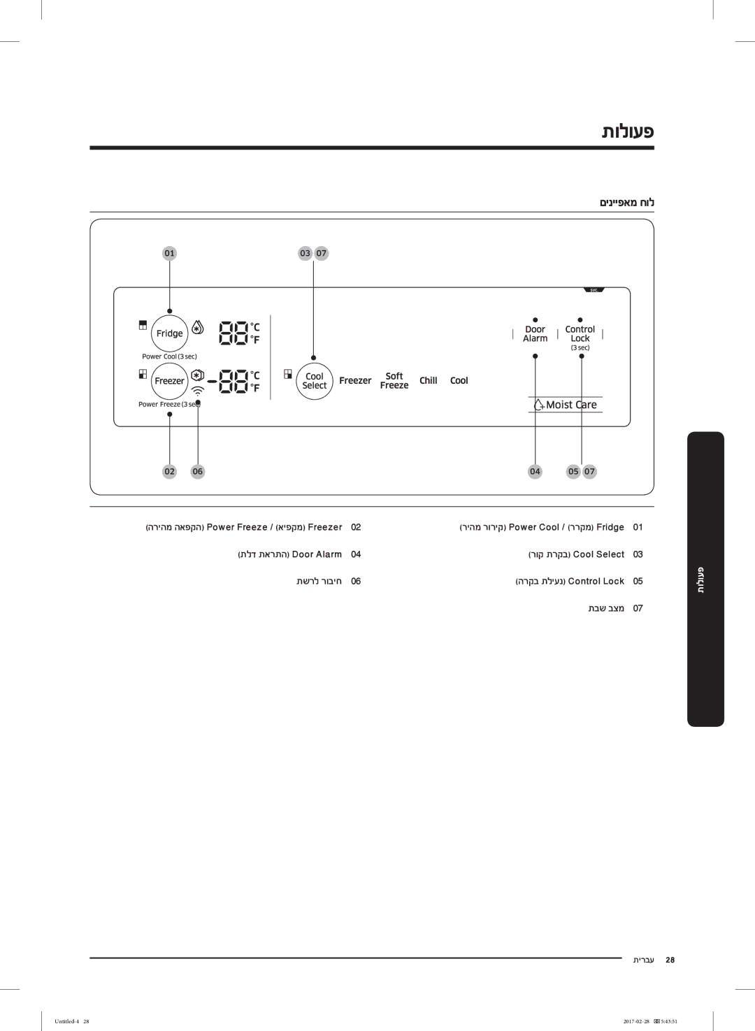 Samsung RF85K9002SR/ML manual םינייפאמ חול 