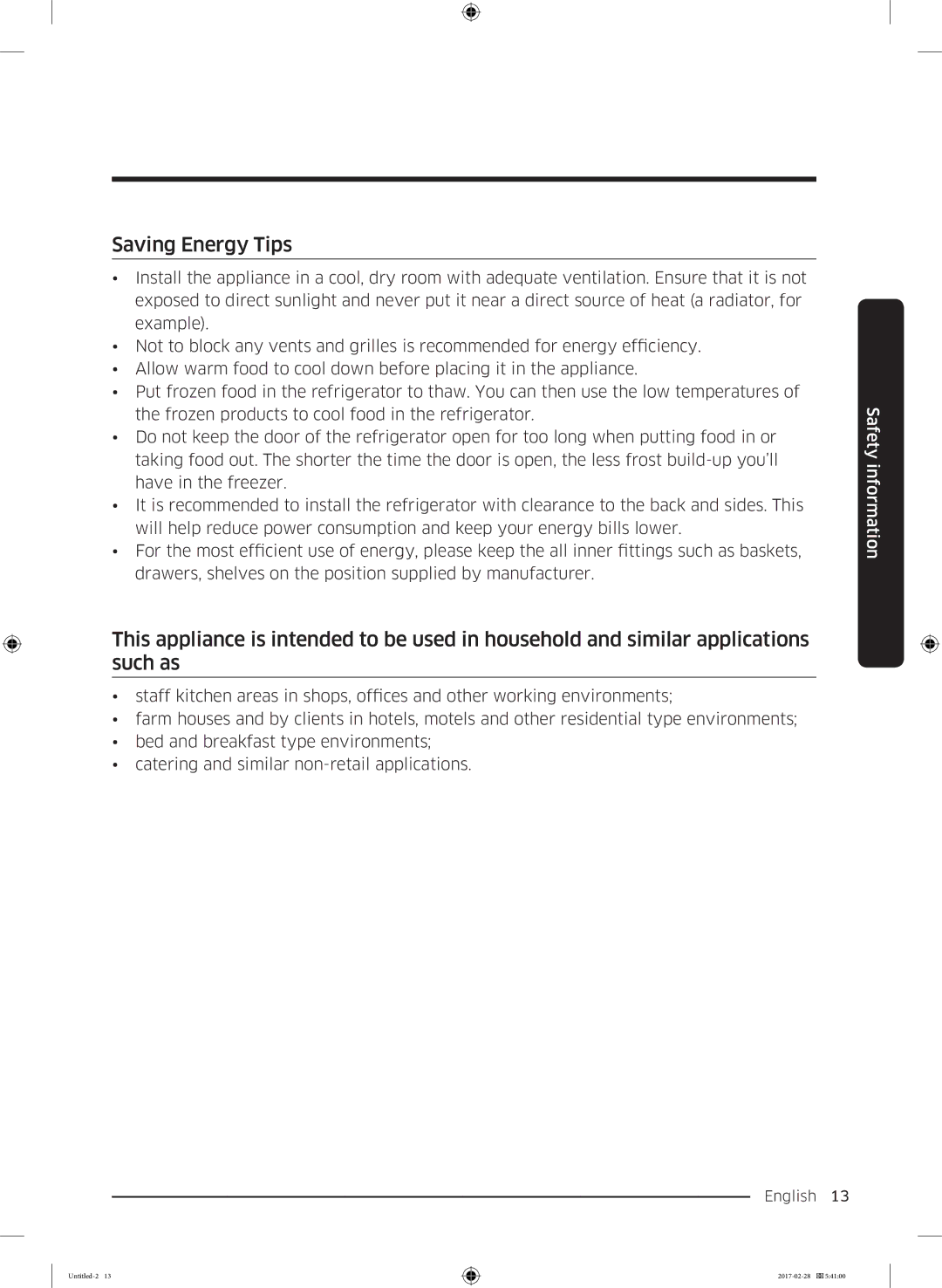 Samsung RF85K9002SR/ML manual Saving Energy Tips 