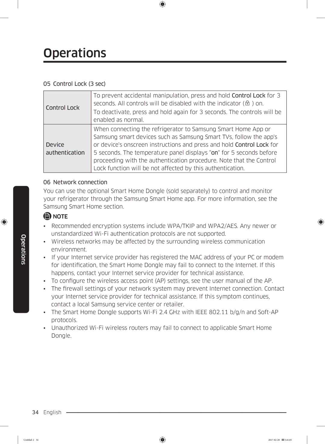 Samsung RF85K9002SR/ML manual Operations 