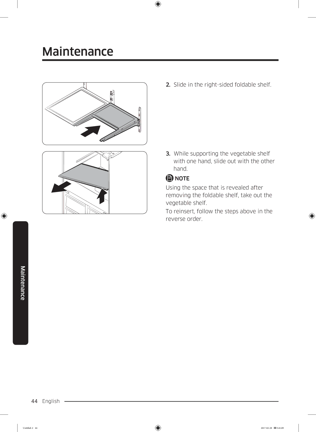 Samsung RF85K9002SR/ML manual Maintenance 