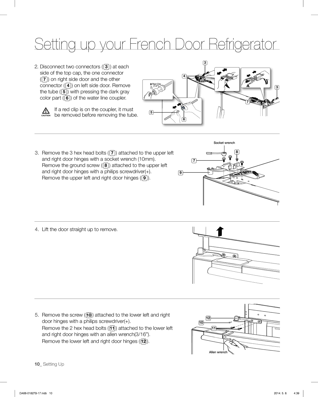 Samsung RFG237AAWP, RFG237AARS, RFG237AABP user manual Socket wrench 