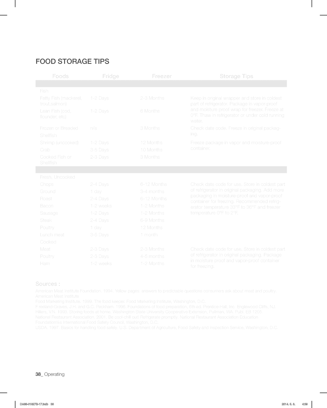 Samsung RFG237AABP, RFG237AARS, RFG237AAWP user manual Sources 