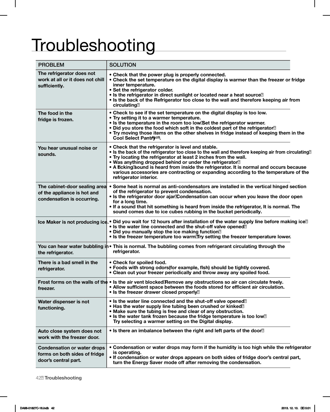 Samsung RFG237AARS Troubleshooting, Was anything dropped behind or under the refrigerator?, Refrigerator interior 