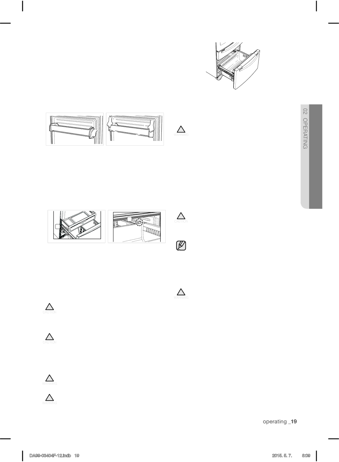 Samsung RFG28MEPN1/SML manual Removing the Freezer Accessories, Changing the Interior Lights, Changing the Water Filter 