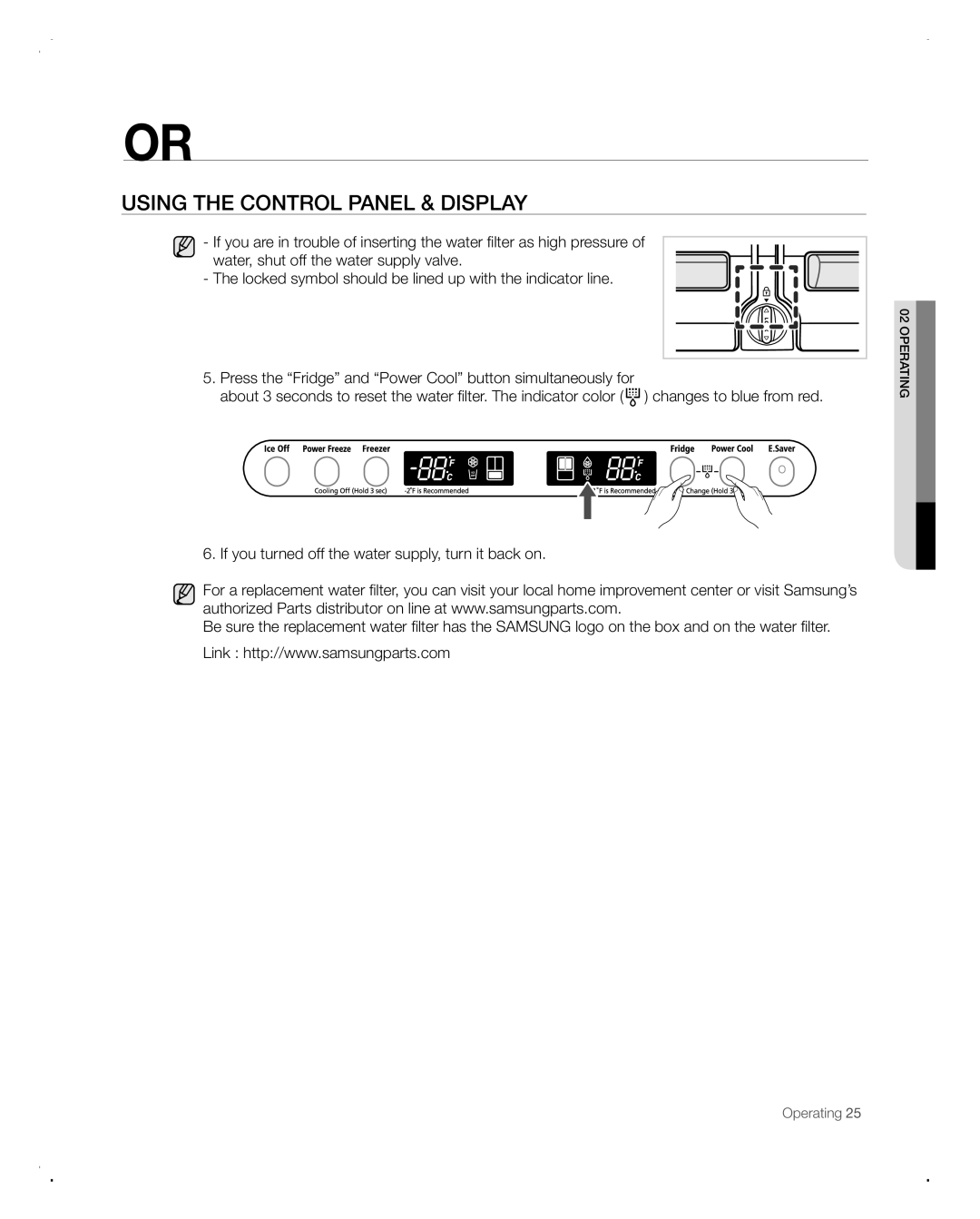 Samsung RFG293HABP user manual Operating your French Door Refrigerator 