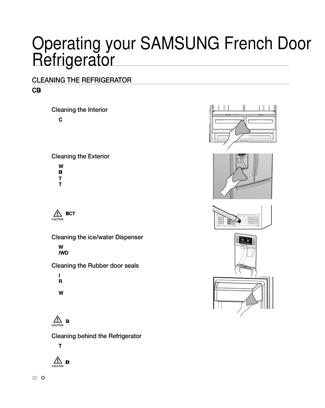 Samsung RFG297AA user manual CLEAninG tHE REFRiGERAtoR 