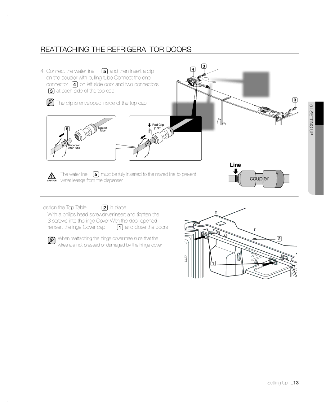 Samsung RFG297AARS/XAA user manual Coupler 