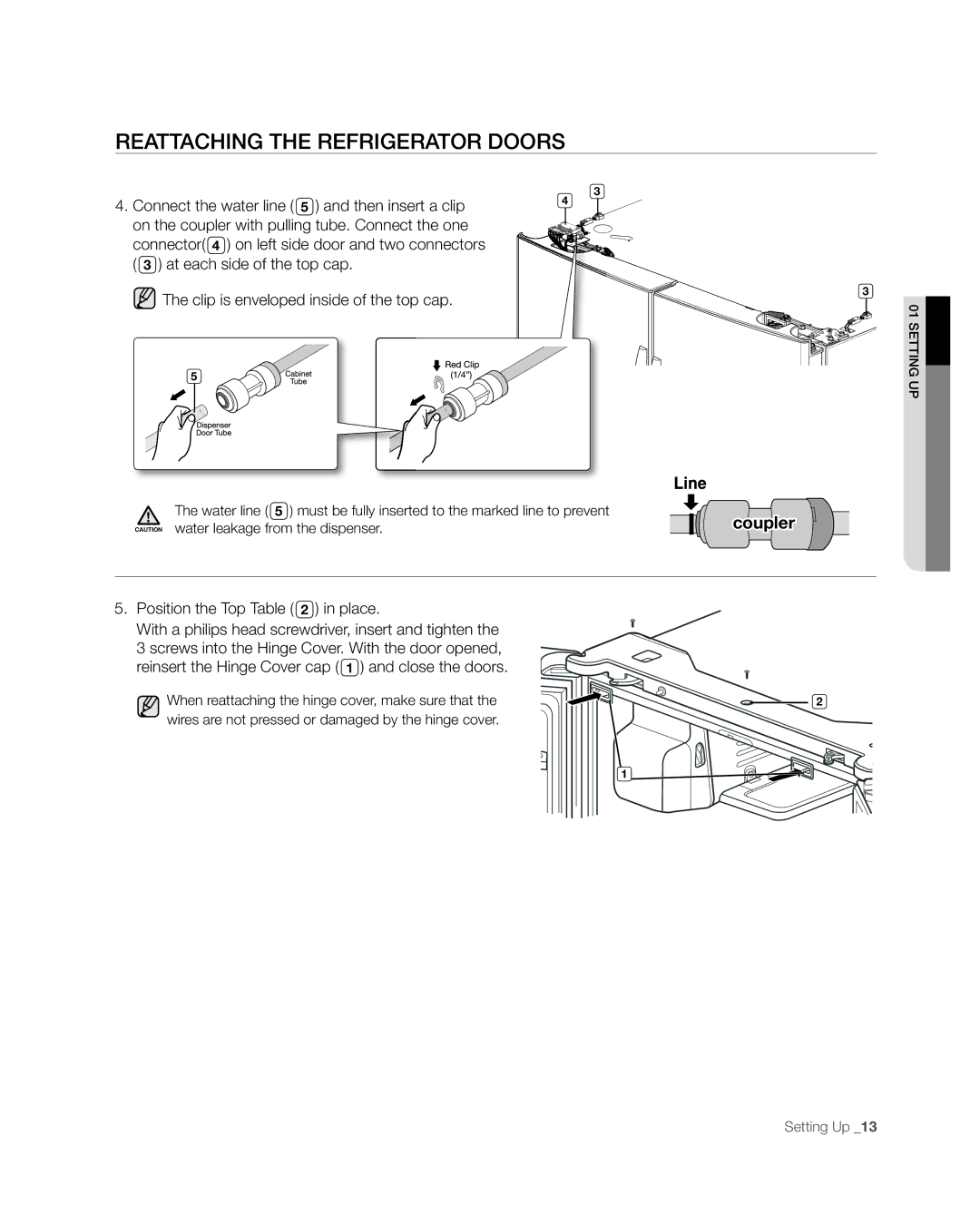 Samsung RFG297AAWP user manual Coupler 