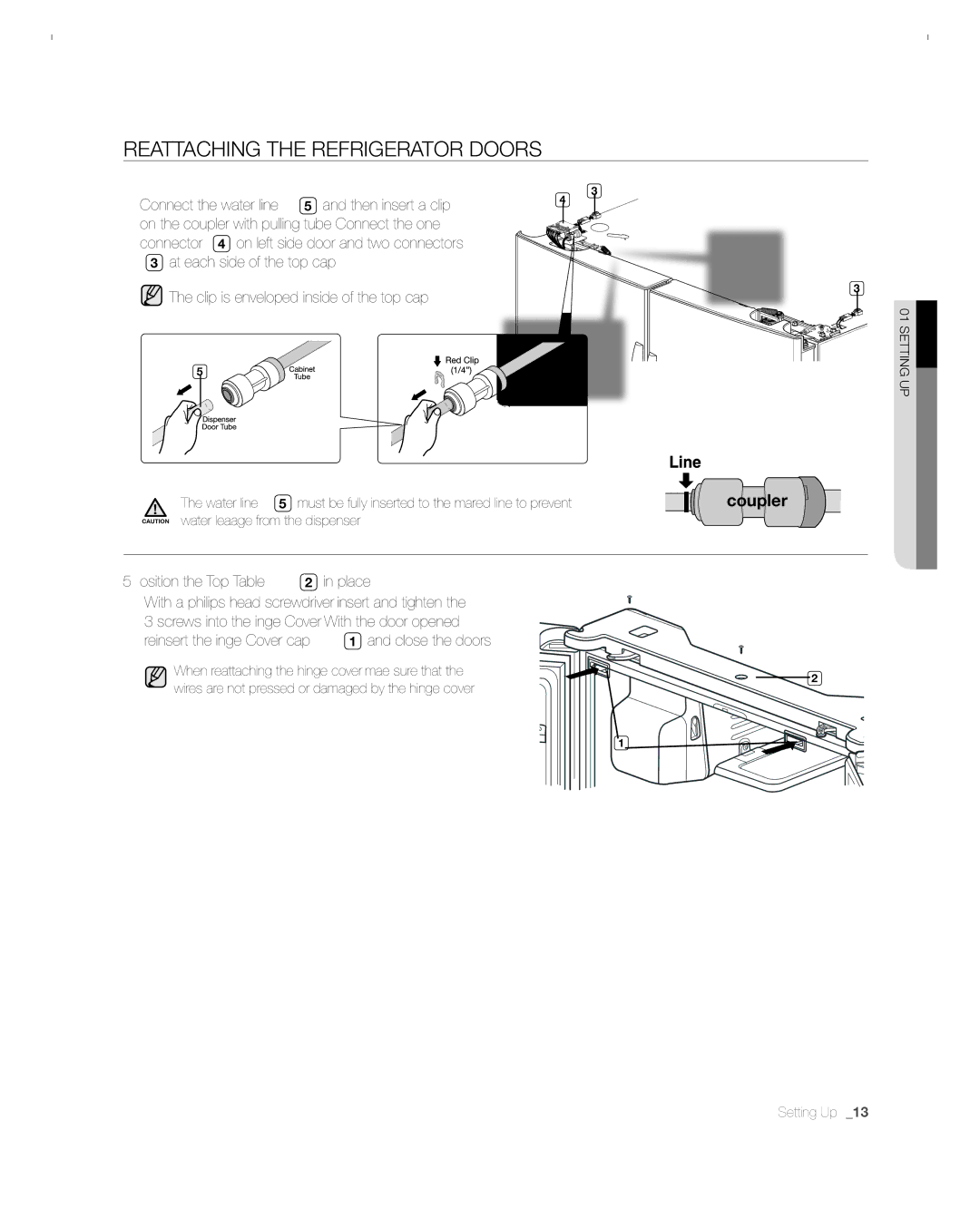 Samsung RFG297ACBP user manual Coupler 