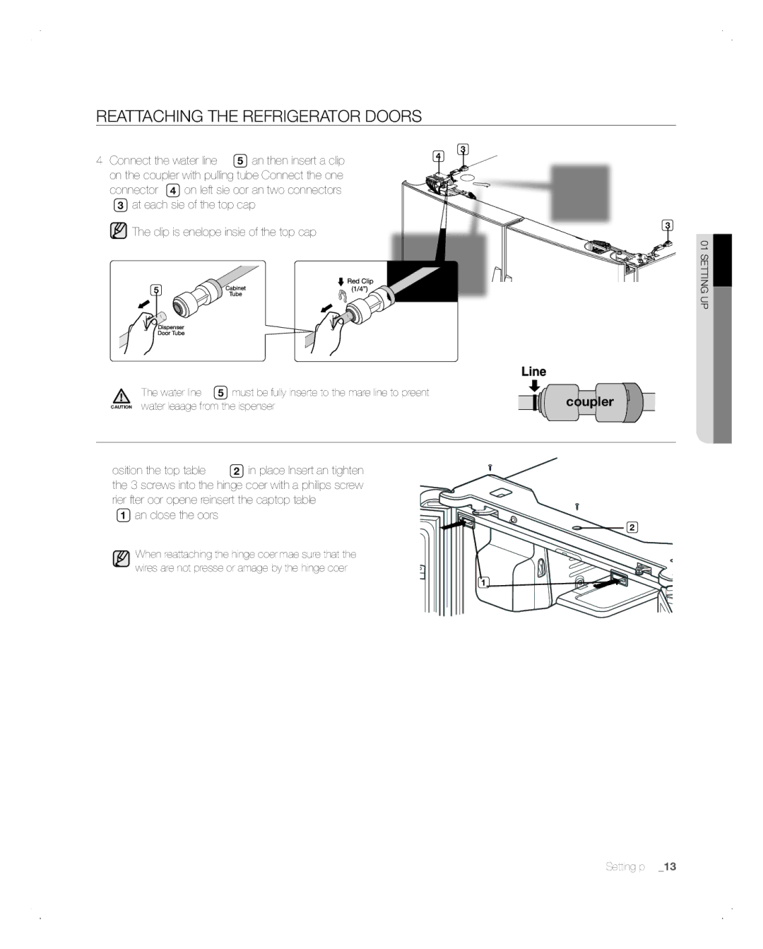 Samsung RFG298AARS user manual Coupler 