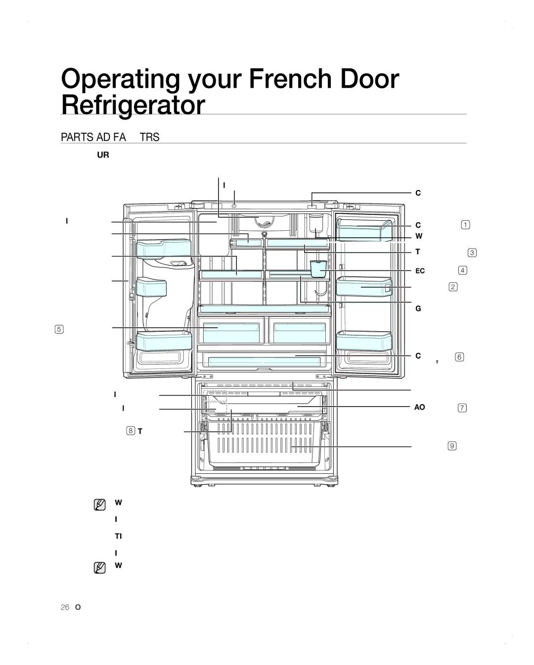 Samsung RFG298AARS user manual Parts and Features 